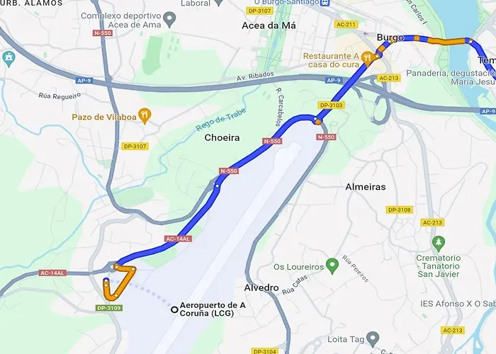 A Marisqueira I Aeropuerto A Coruna Szálloda Oleiros